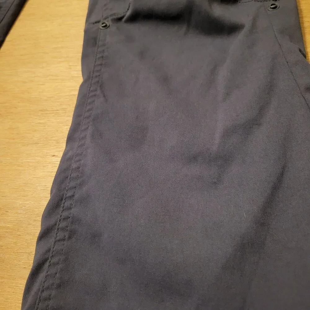 PrAna Pants Womens 10 Gray Halle Hiking Stretch Nylon Roll Up Outdoor Travel Tab - Picture 7 of 16